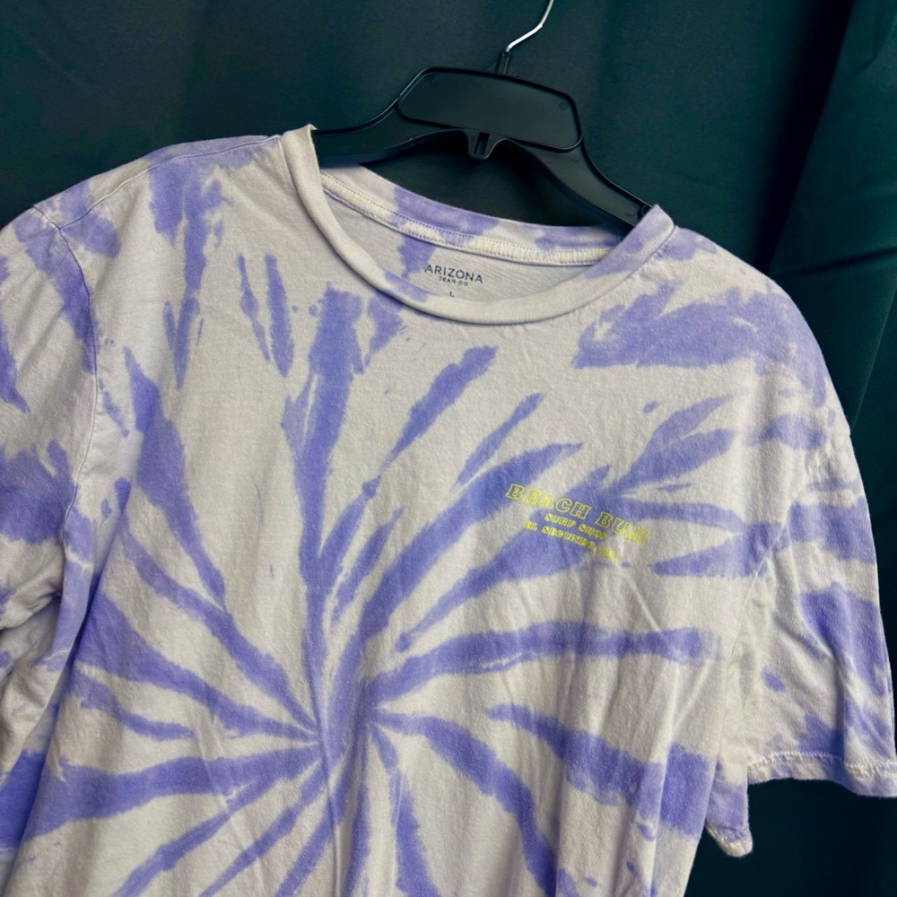 Purple Tye Dye Beach Bum Vintage Wash tee size Large